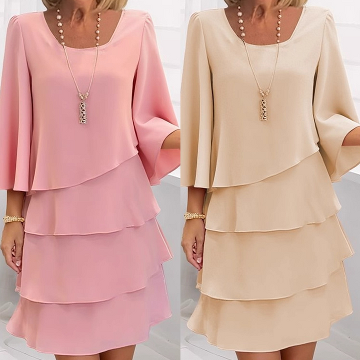 Ishari - Rochie Elegantă cu Decolteu Pătrat