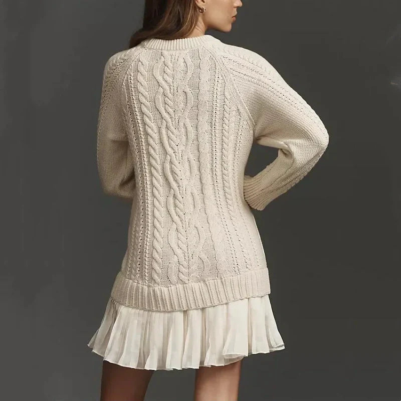 Kalena - Rochie Mini Din Tricot Cu Model In Relief