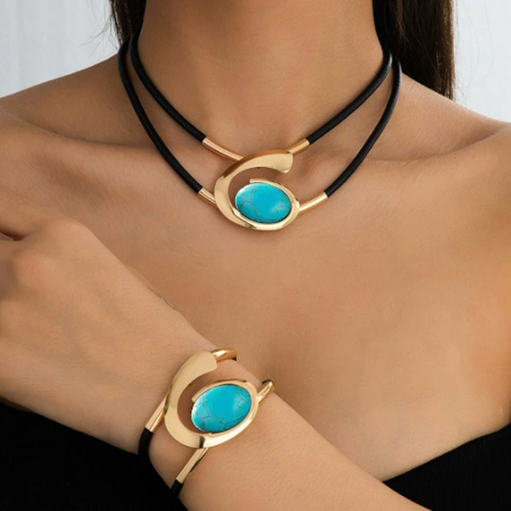 Brisia - Set Colier și Brățară Vintage Boho