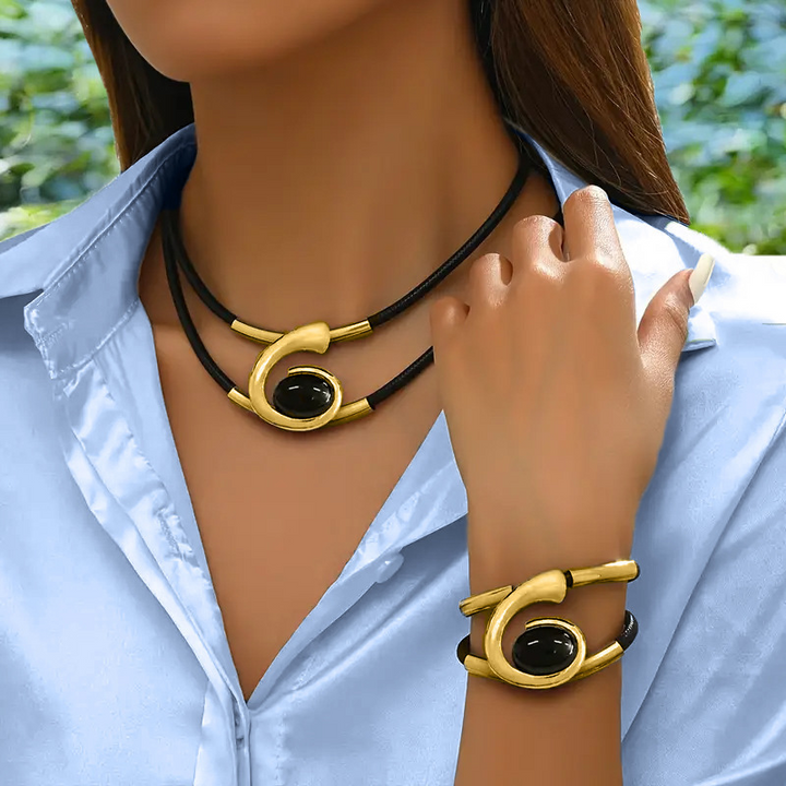Brisia - Set Colier și Brățară Vintage Boho