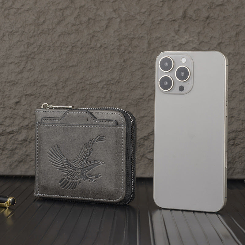 Shawn - Portofel De Lux Cu Gravură în Ușurare Cu Vultur