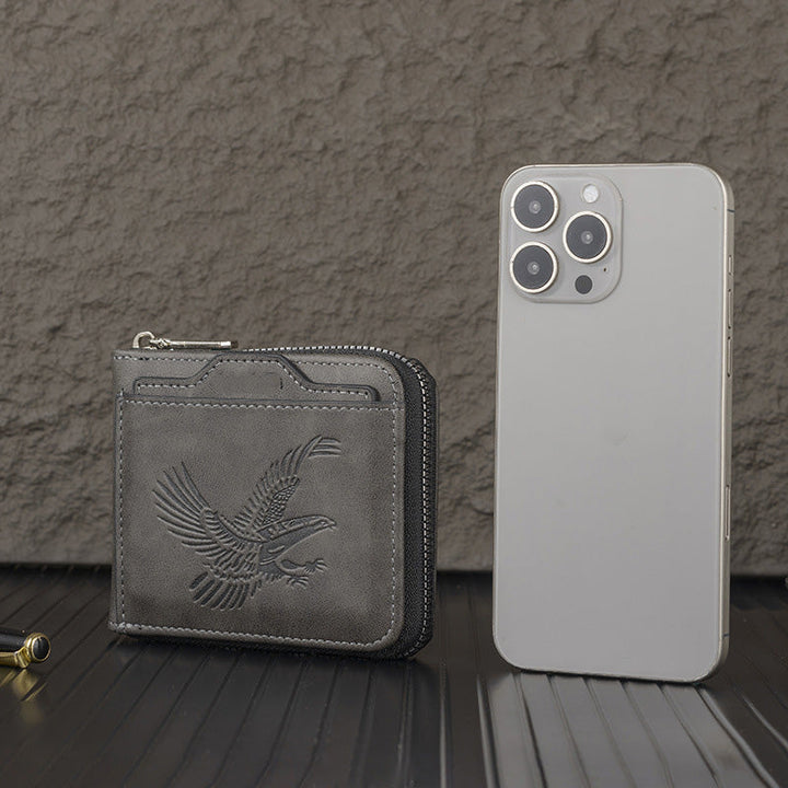 Shawn - Portofel De Lux Cu Gravură în Ușurare Cu Vultur