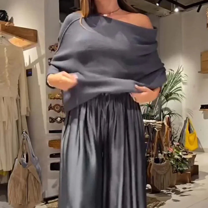 Ilana - Rochie Elegantă Cu Umeri Decupați