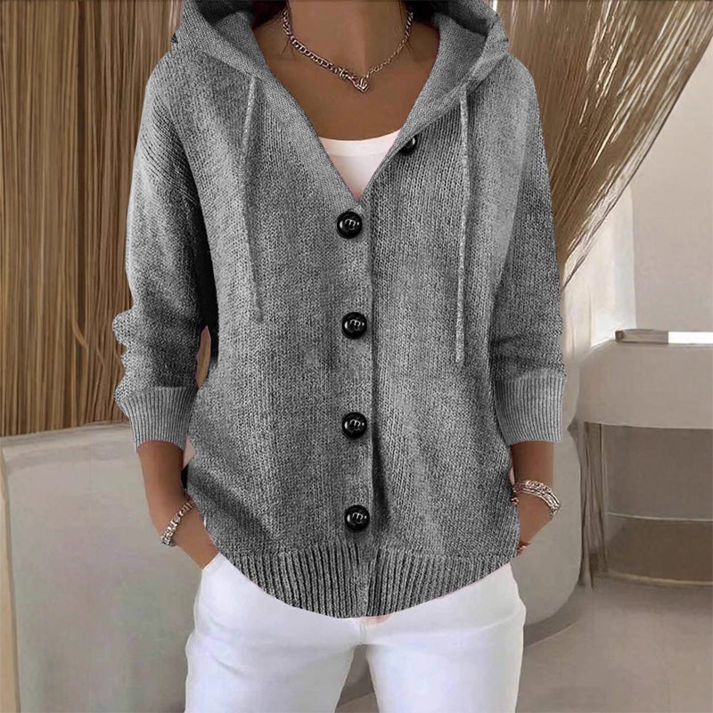 Kumari - Jacheta Cardigan cu Mâneci lungi și Nasturi