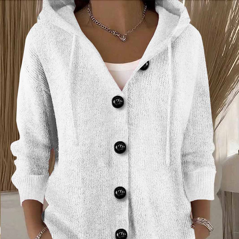 Kumari - Jacheta Cardigan cu Mâneci lungi și Nasturi