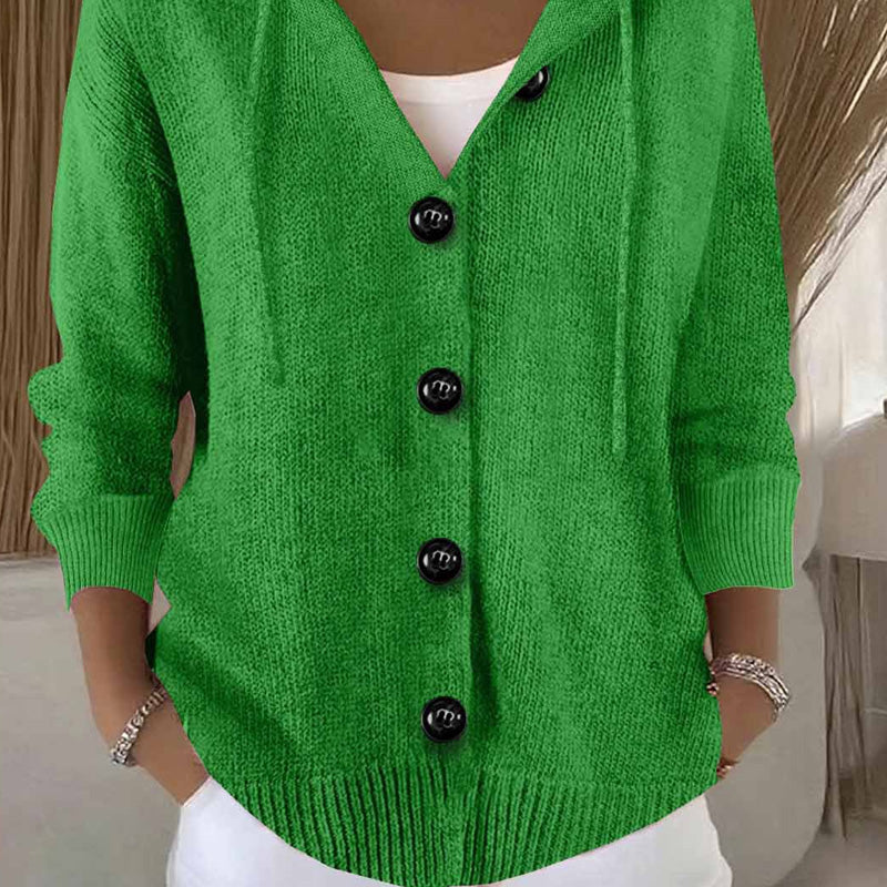 Kumari - Jacheta Cardigan cu Mâneci lungi și Nasturi