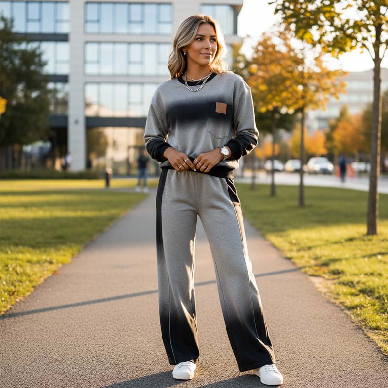 Helinza - Set Casual Format Din Bluză și Pantaloni
