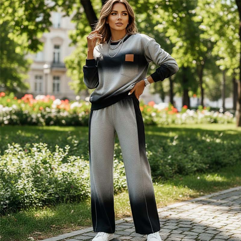 Helinza - Set Casual Format Din Bluză și Pantaloni