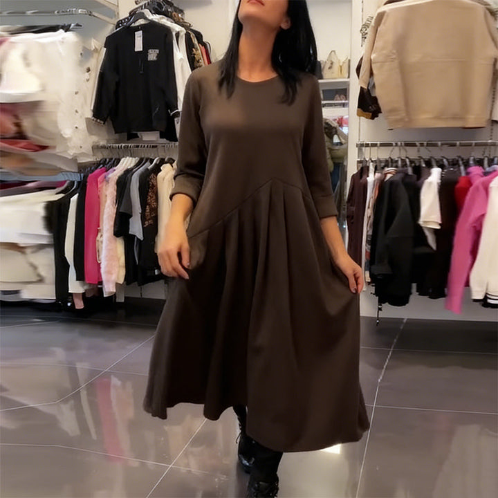 Jorjia - Rochie Lungă casual cu Gât Rotund