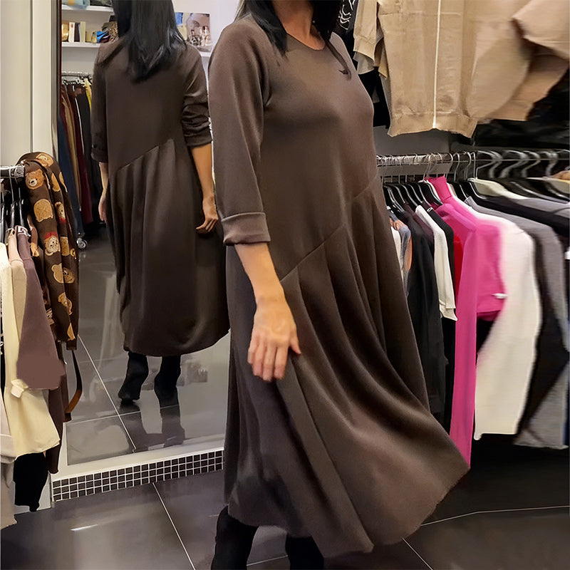 Jorjia - Rochie Lungă casual cu Gât Rotund