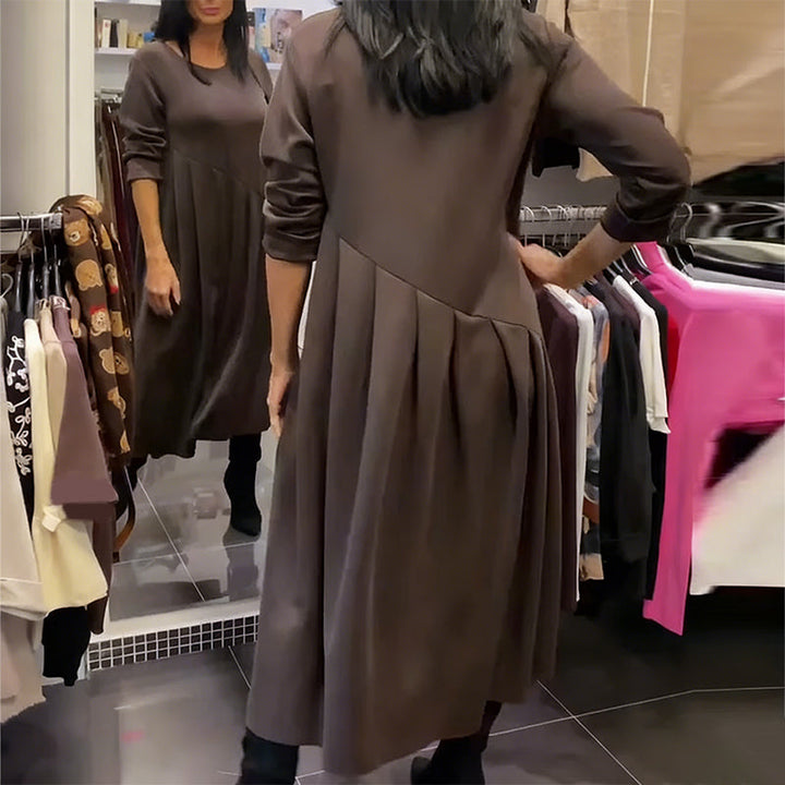 Jorjia - Rochie Lungă casual cu Gât Rotund