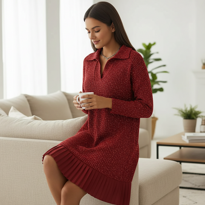 Leire - Rochie Scurtă Minimalistă Din Tricot