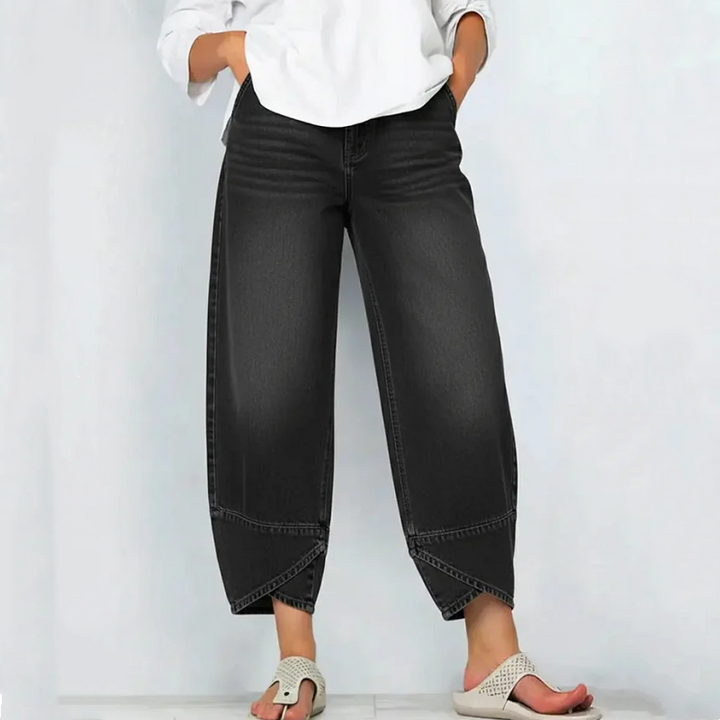 Synira - Blugi Casual Cu Croi Larg