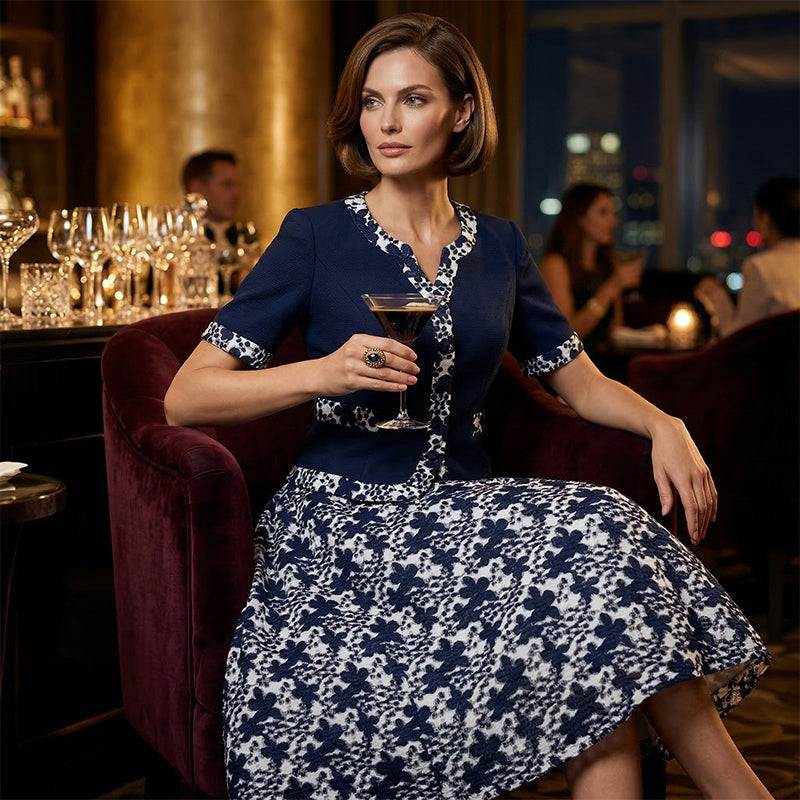 Jinia - Rochie în Linie A Cu Imprimeu Floral