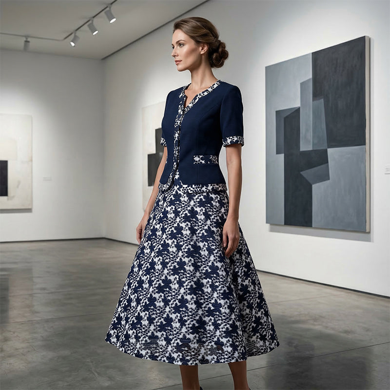 Jinia - Rochie în Linie A Cu Imprimeu Floral