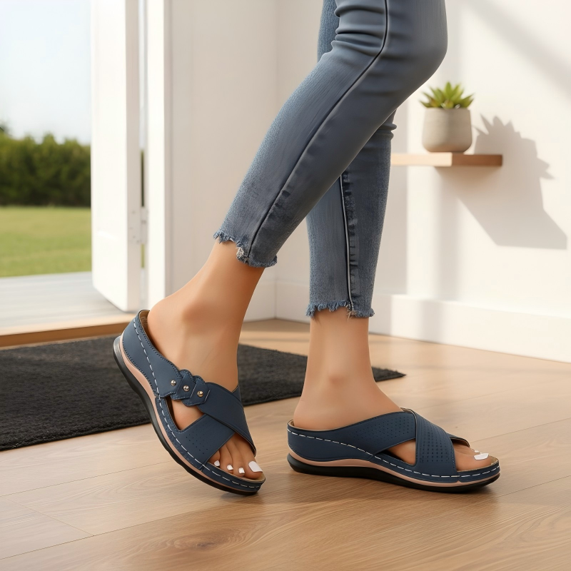 Shawen - Sandale Casual cu Talpă înaltă și Curele încrucișate