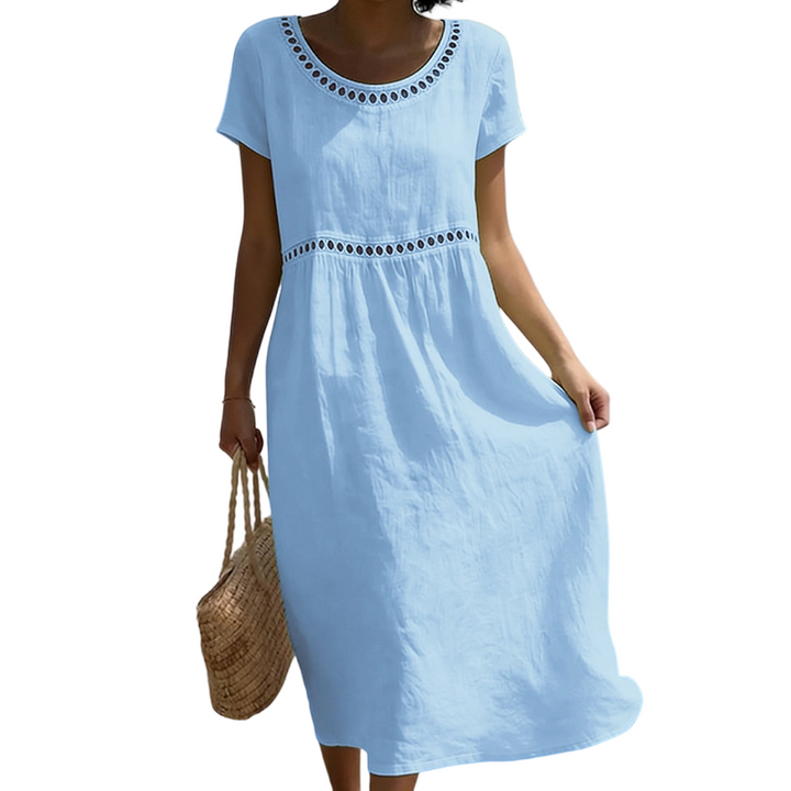 Tarsha - Rochie Midi Elegantă din in