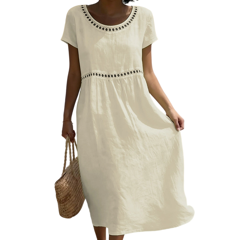 Tarsha - Rochie Midi Elegantă din in