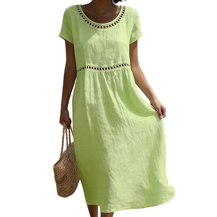 Tarsha - Rochie Midi Elegantă din in