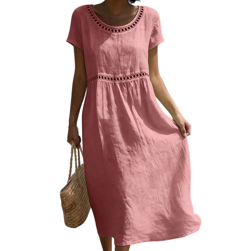 Tarsha - Rochie Midi Elegantă din in