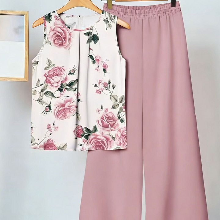 Anemiek – Set Eleganți Din Două Piese cu Imprimeu