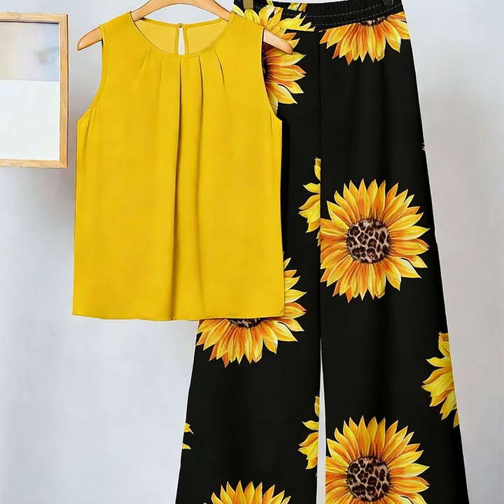 Anemiek – Set Eleganți Din Două Piese cu Imprimeu