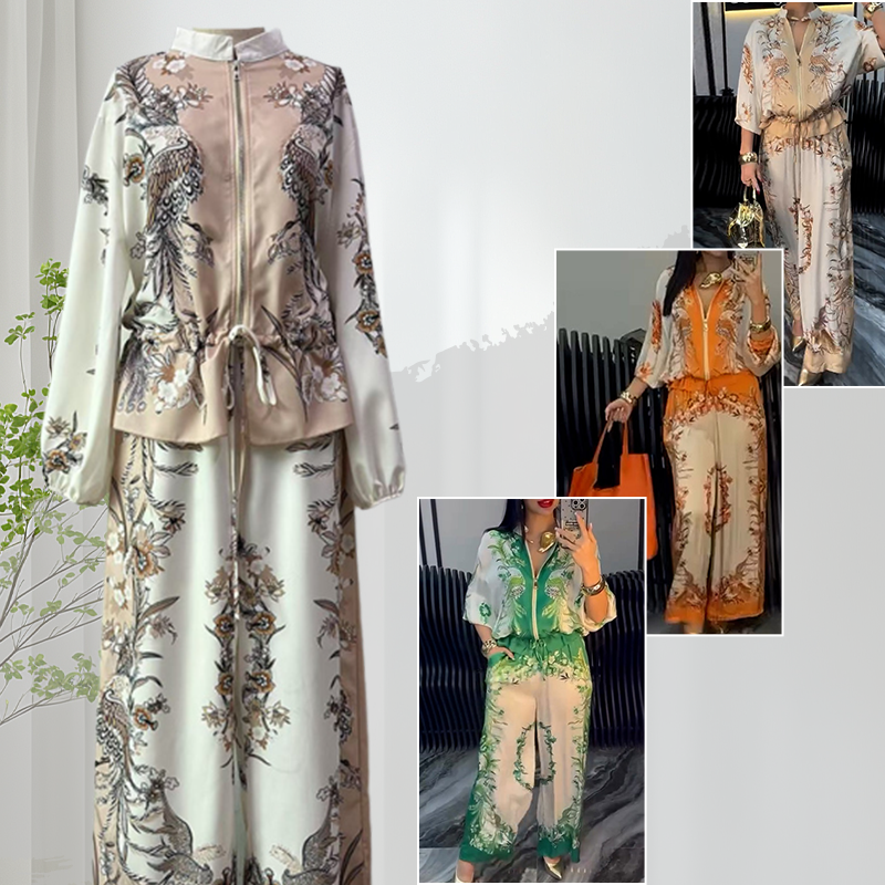 Katya – Set Din Două Piese Cu Imprimeu Floral Elegant