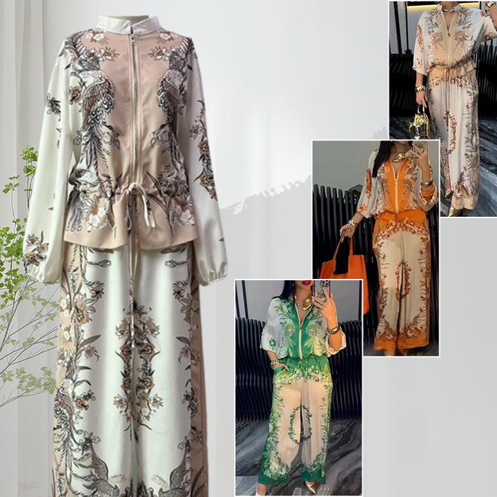 Katya – Set Din Două Piese Cu Imprimeu Floral Elegant