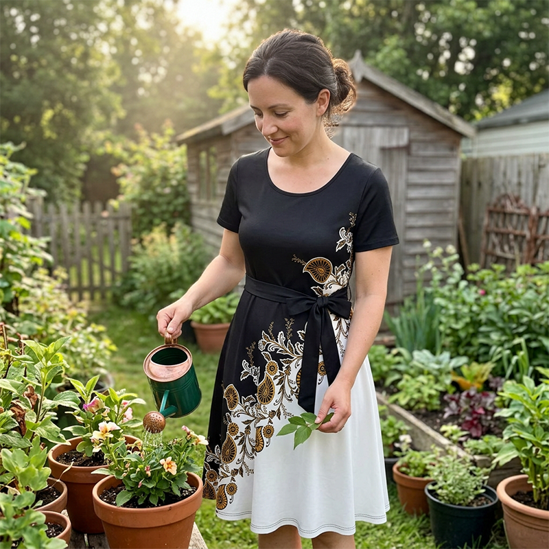 Chuckie - Rochie Dreaptă Cu Imprimeu Floral