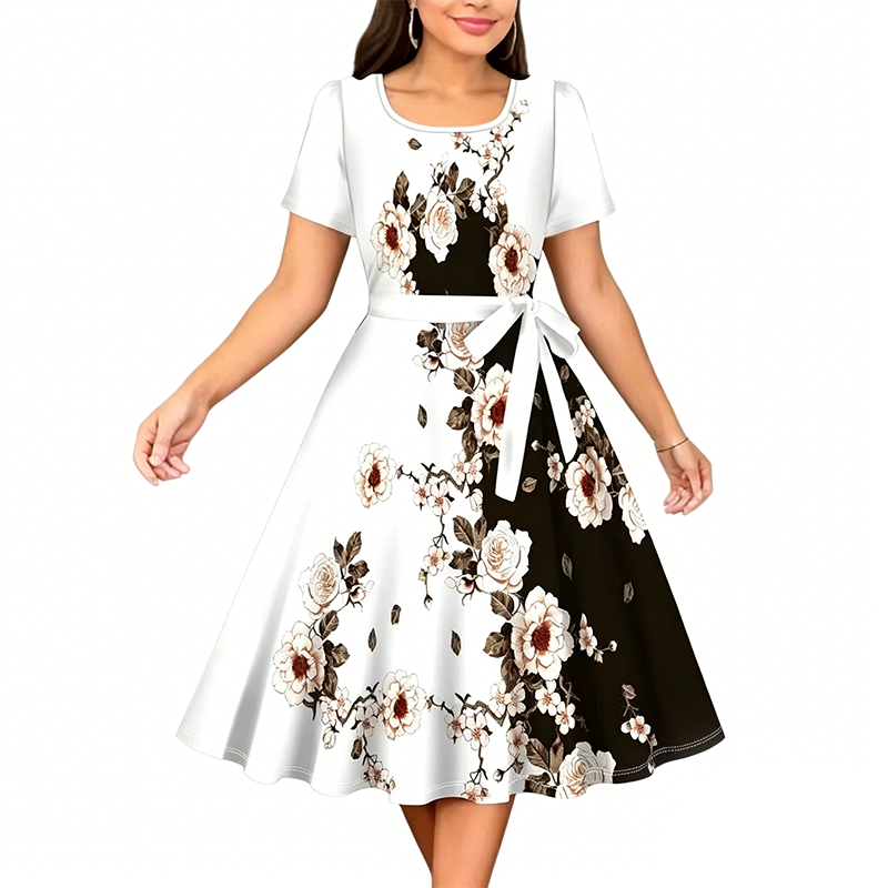 Chuckie - Rochie Dreaptă Cu Imprimeu Floral