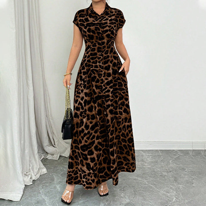 Ameerah – Rochie Elegantă Cu Imprimeu Leopard