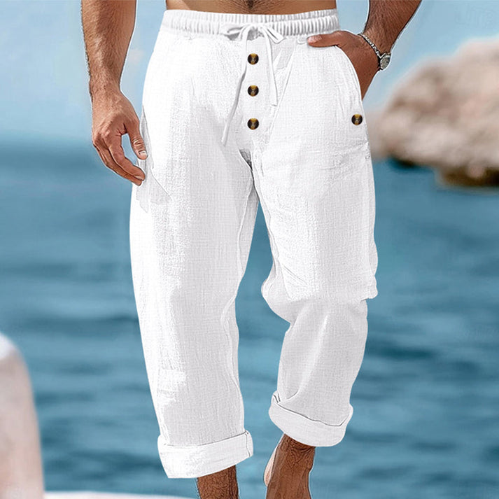 Devillier - Pantaloni Casual Din in cu șnur