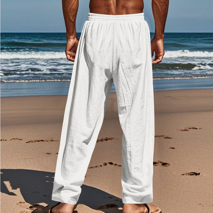 Devillier - Pantaloni Casual Din in cu șnur
