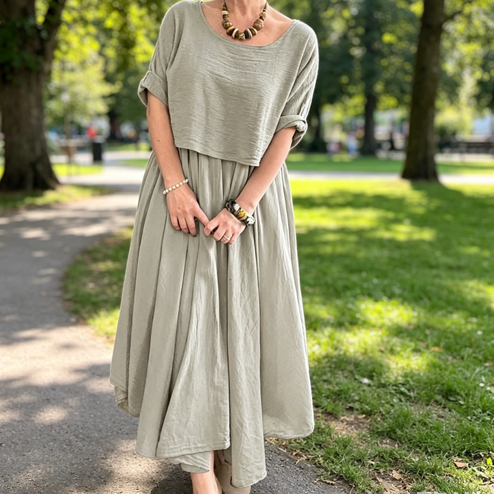 Sanyjah - Set Casual De Vară Format Din Două Piese Cu Fustă