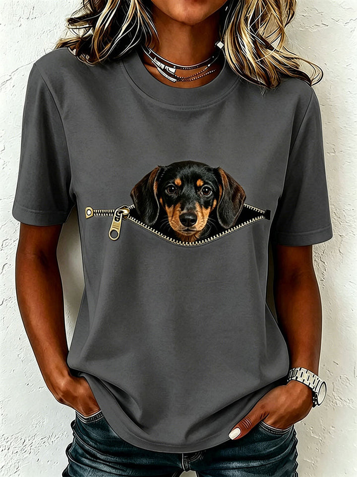 Earcy - Tricou Cu Mânecă Scurtă Cu Dachshund