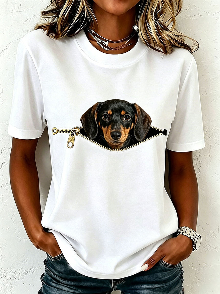 Earcy - Tricou Cu Mânecă Scurtă Cu Dachshund