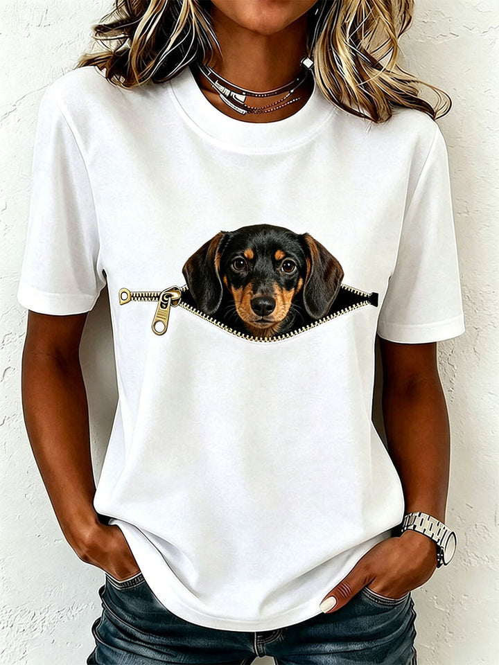 Earcy - Tricou Cu Mânecă Scurtă Cu Dachshund