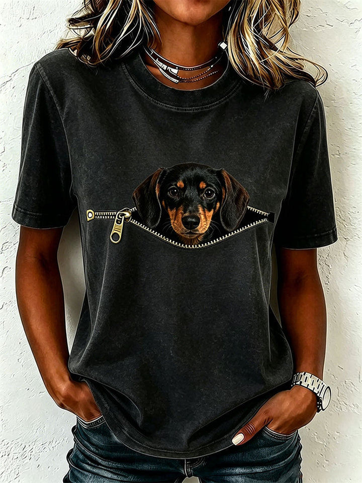 Earcy - Tricou Cu Mânecă Scurtă Cu Dachshund