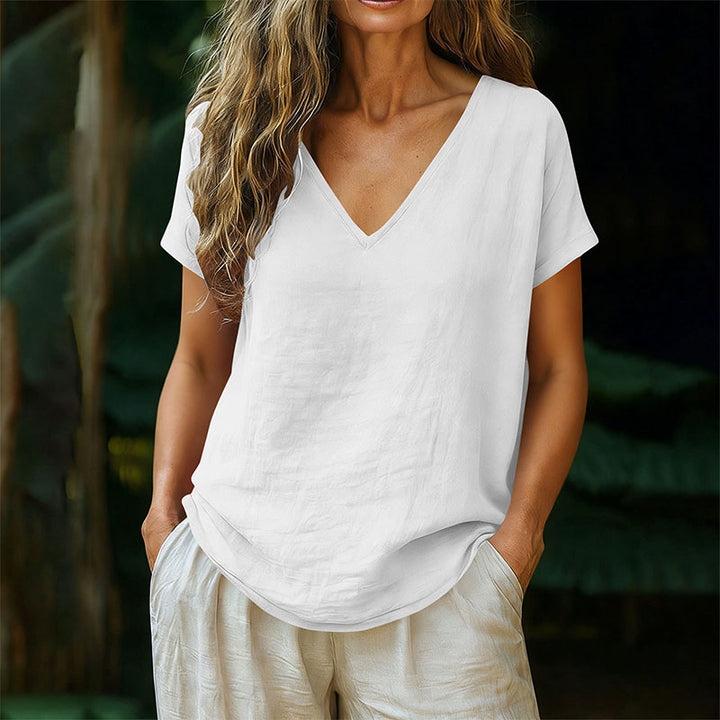 Norrah - Tricou cu Guler în V