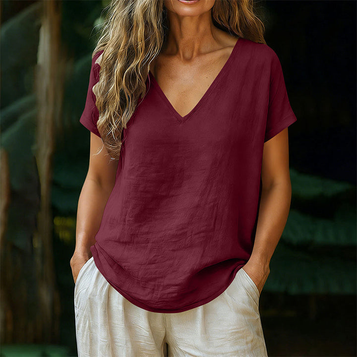 Norrah - Tricou cu Guler în V