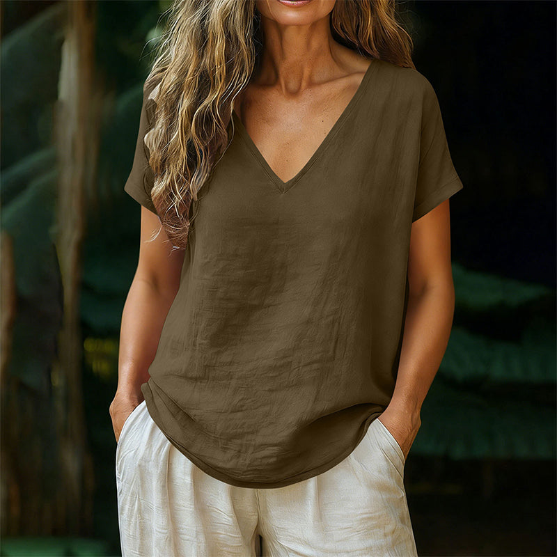 Norrah - Tricou cu Guler în V