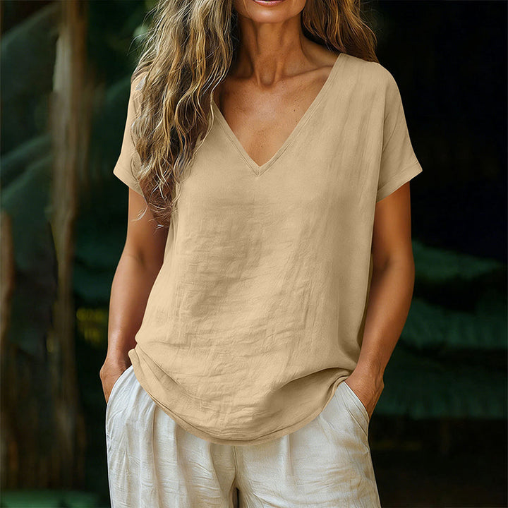 Norrah - Tricou cu Guler în V