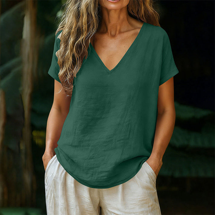 Norrah - Tricou cu Guler în V