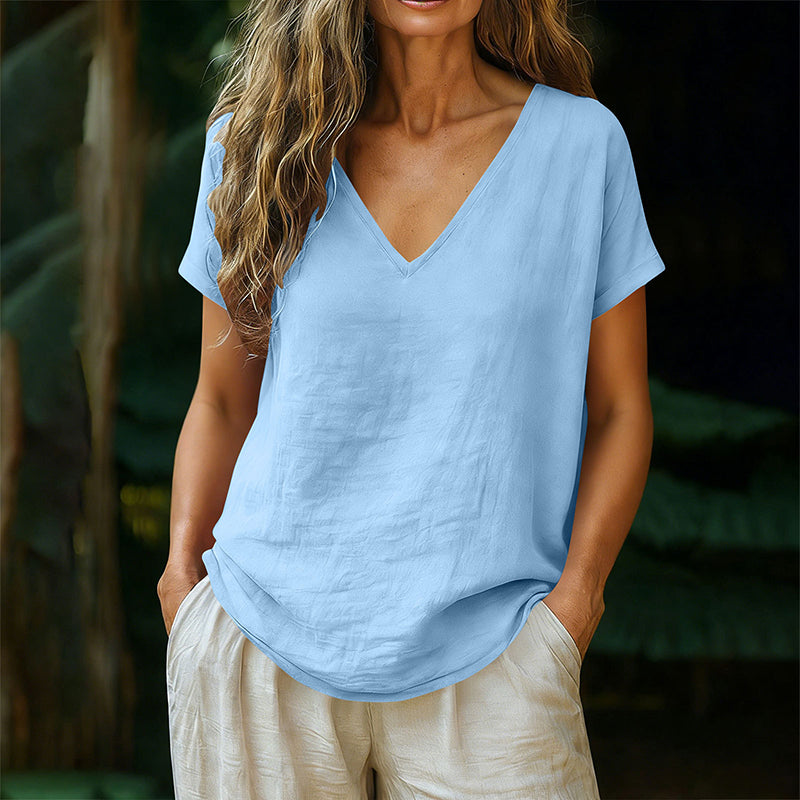 Norrah - Tricou cu Guler în V