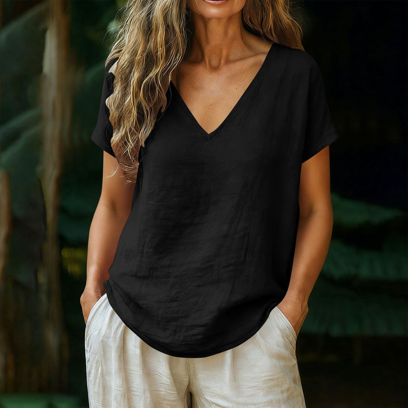 Norrah - Tricou cu Guler în V