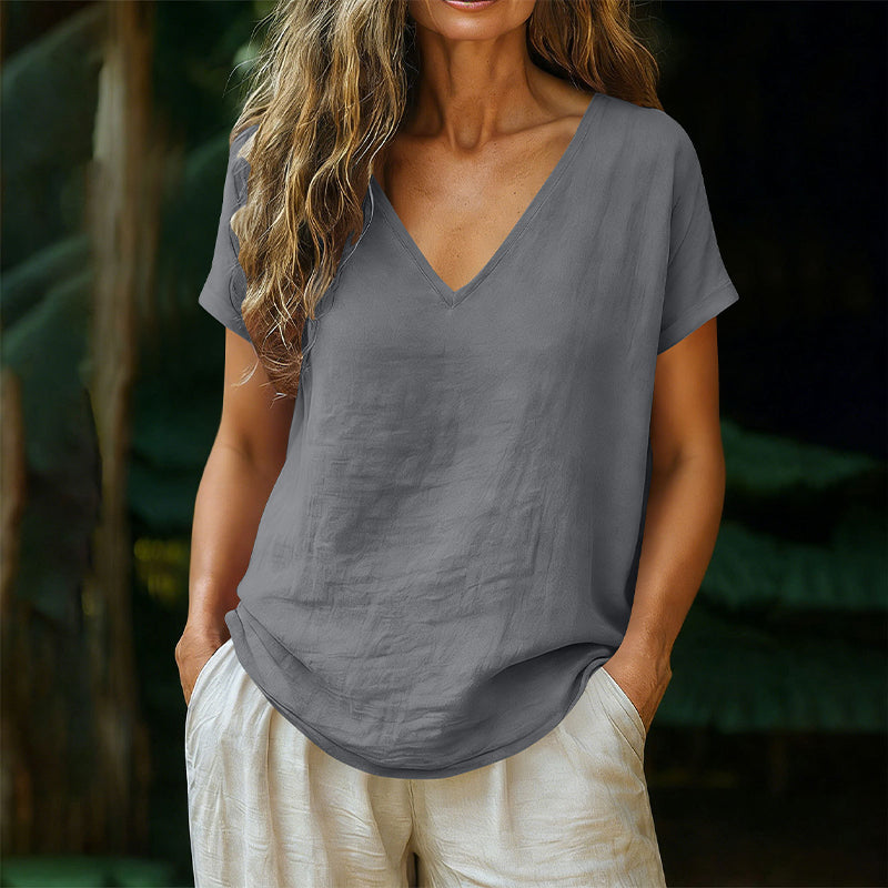 Norrah - Tricou cu Guler în V