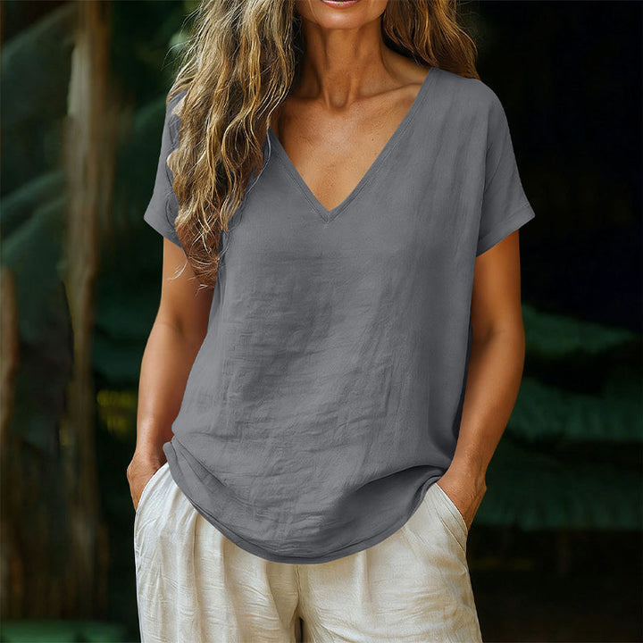 Norrah - Tricou cu Guler în V