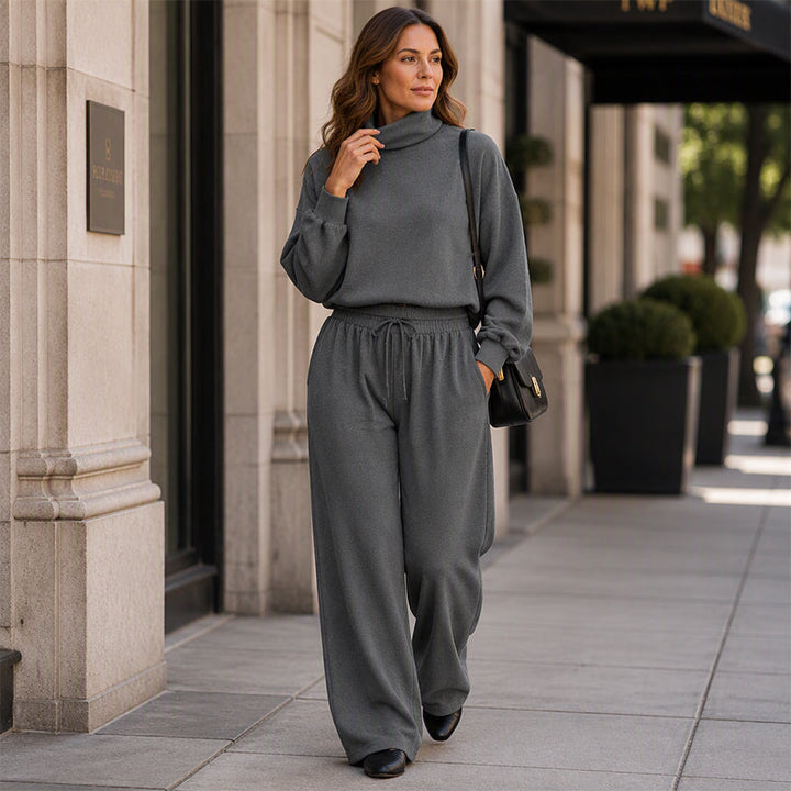 Phylles – Set Din Două Piese cu Guler înalt și Pantaloni cu Croi Larg