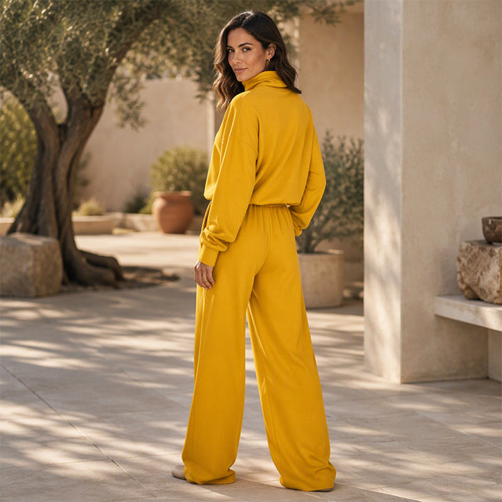 Phylles – Set Din Două Piese cu Guler înalt și Pantaloni cu Croi Larg