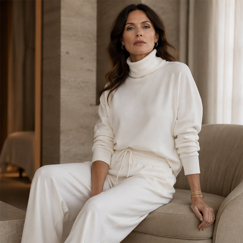 Phylles – Set Din Două Piese cu Guler înalt și Pantaloni cu Croi Larg